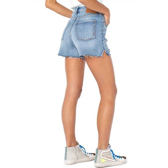 NEW SERRA ollie high rise jean shorts in waterline - Picture 3 of 3